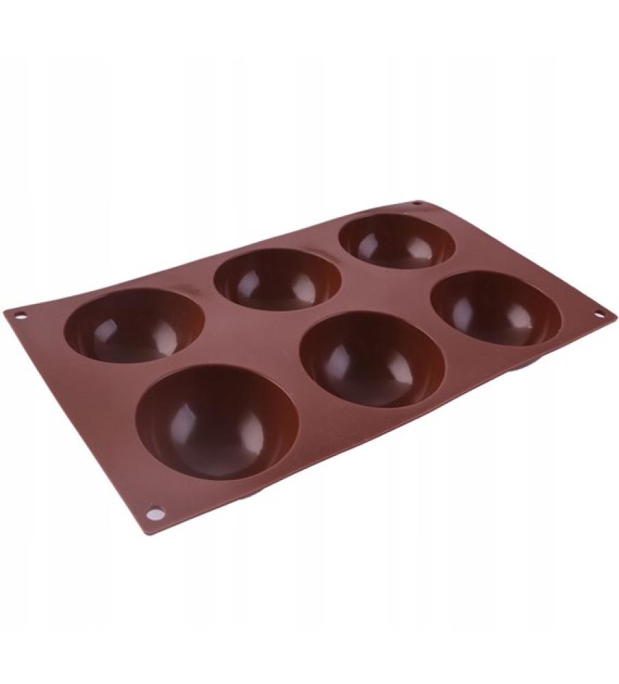 Ümar vorm d7cm 6-ne 30x18cm pruun silikoon