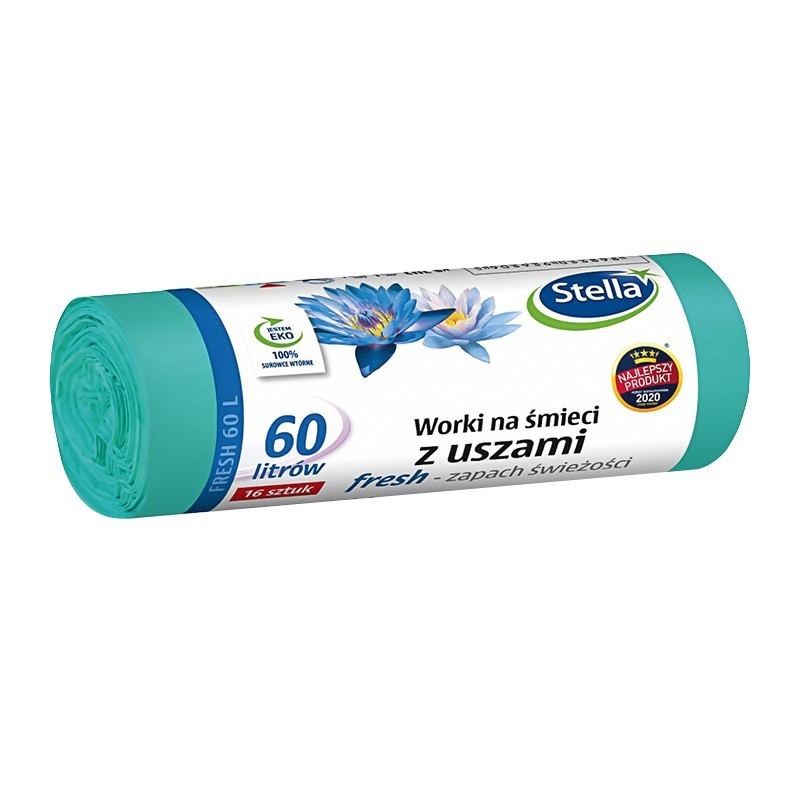 Prügikott seotav 60L, 16tk, lõhnastatud (fresh)