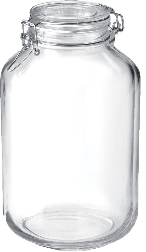 Klaaspurk kaanega Fido 3L