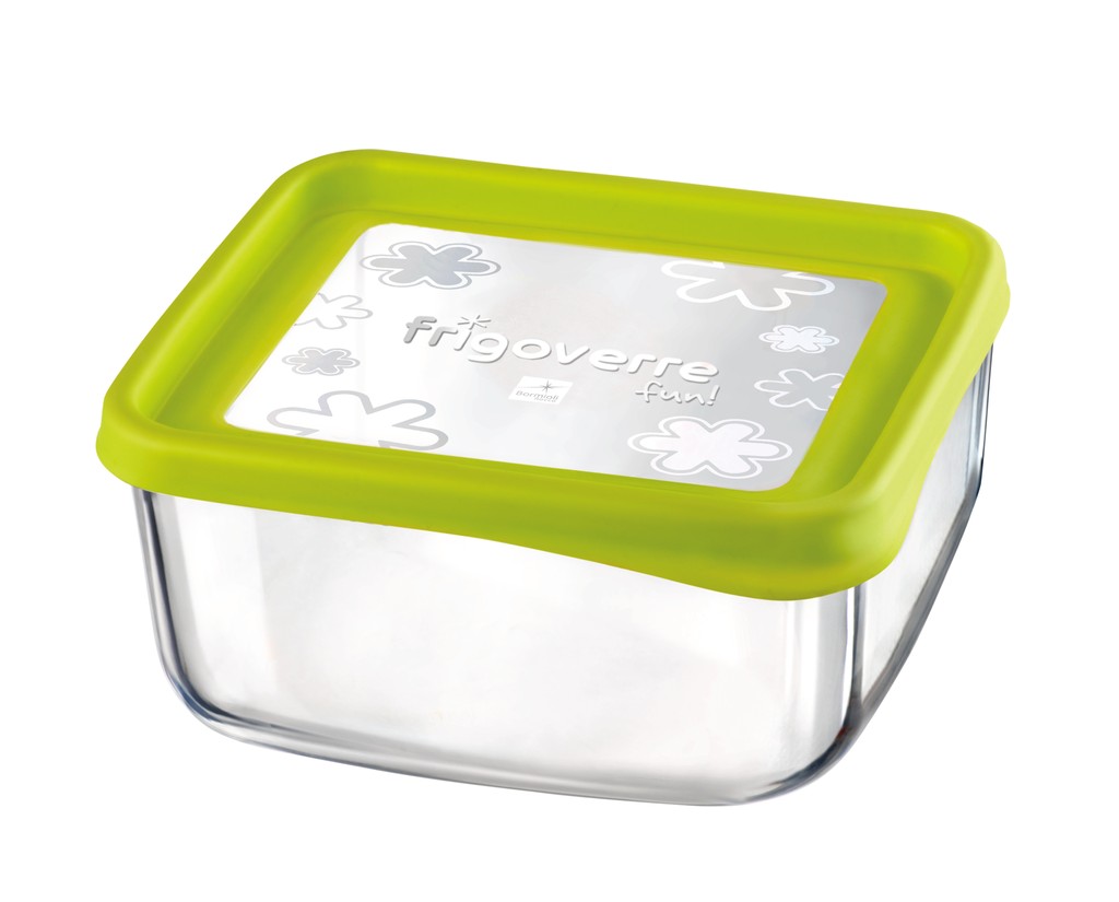Klaasnõu kaanega Frigoverre 1,6L, 19x19cm, roheline