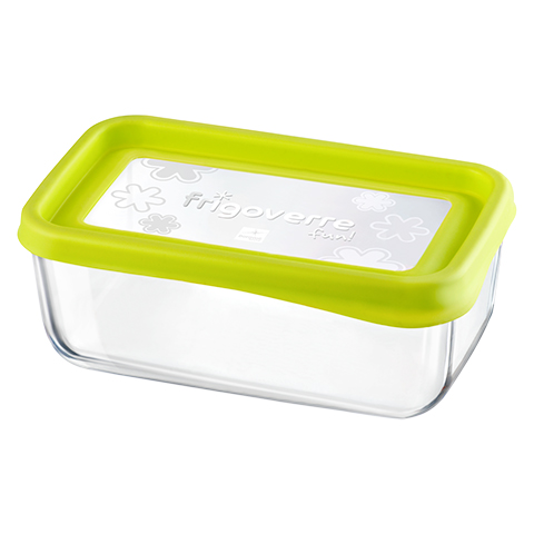 Klaasnõu kaanega Frigoverre 1,1L, 21x13cm, roheline