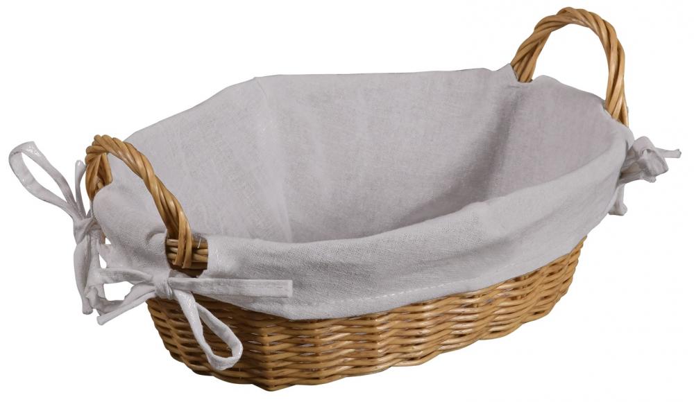 Leivakorv 32x23x10cm plastik/tekstiil