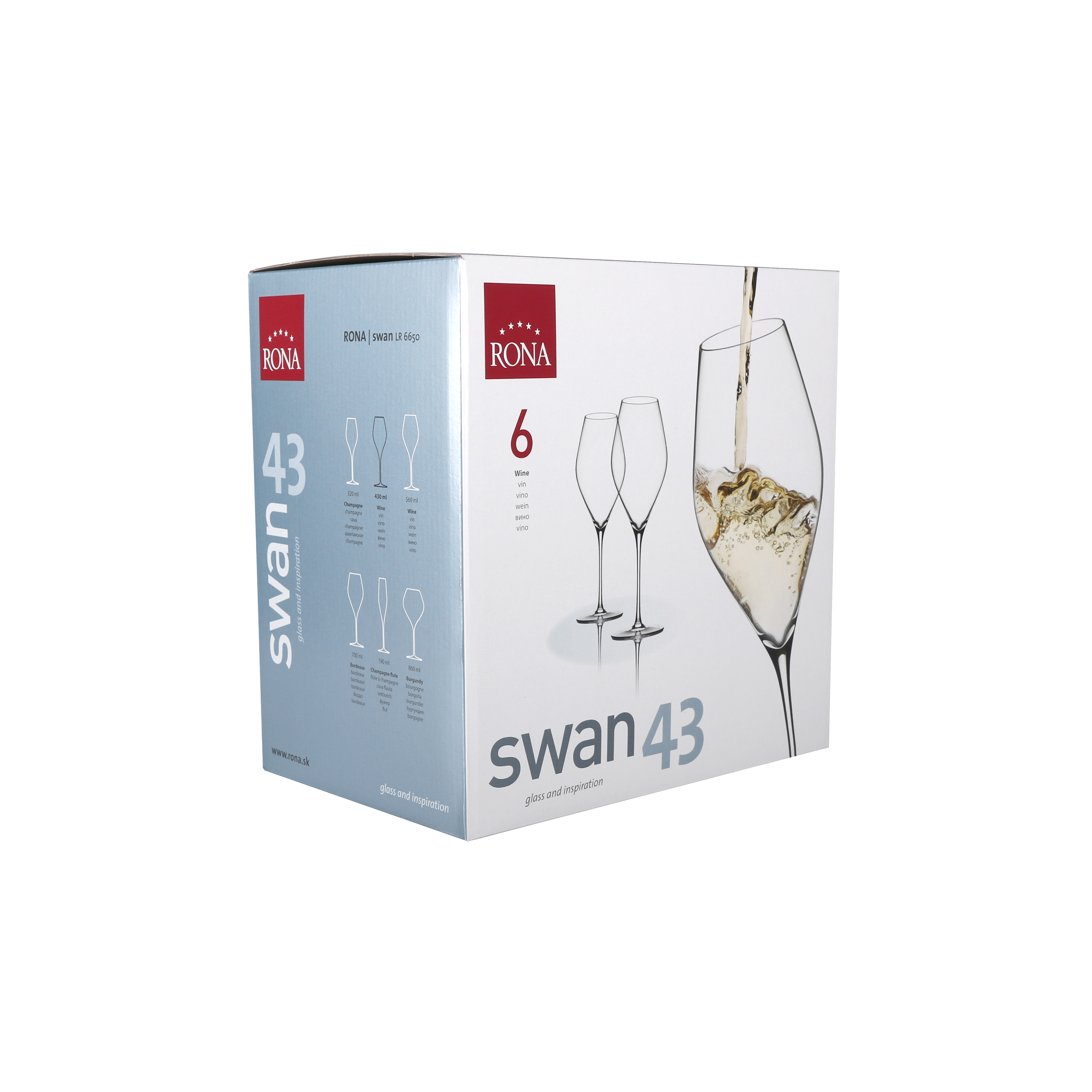 Veiniklaas Swan 43cl, 6tk