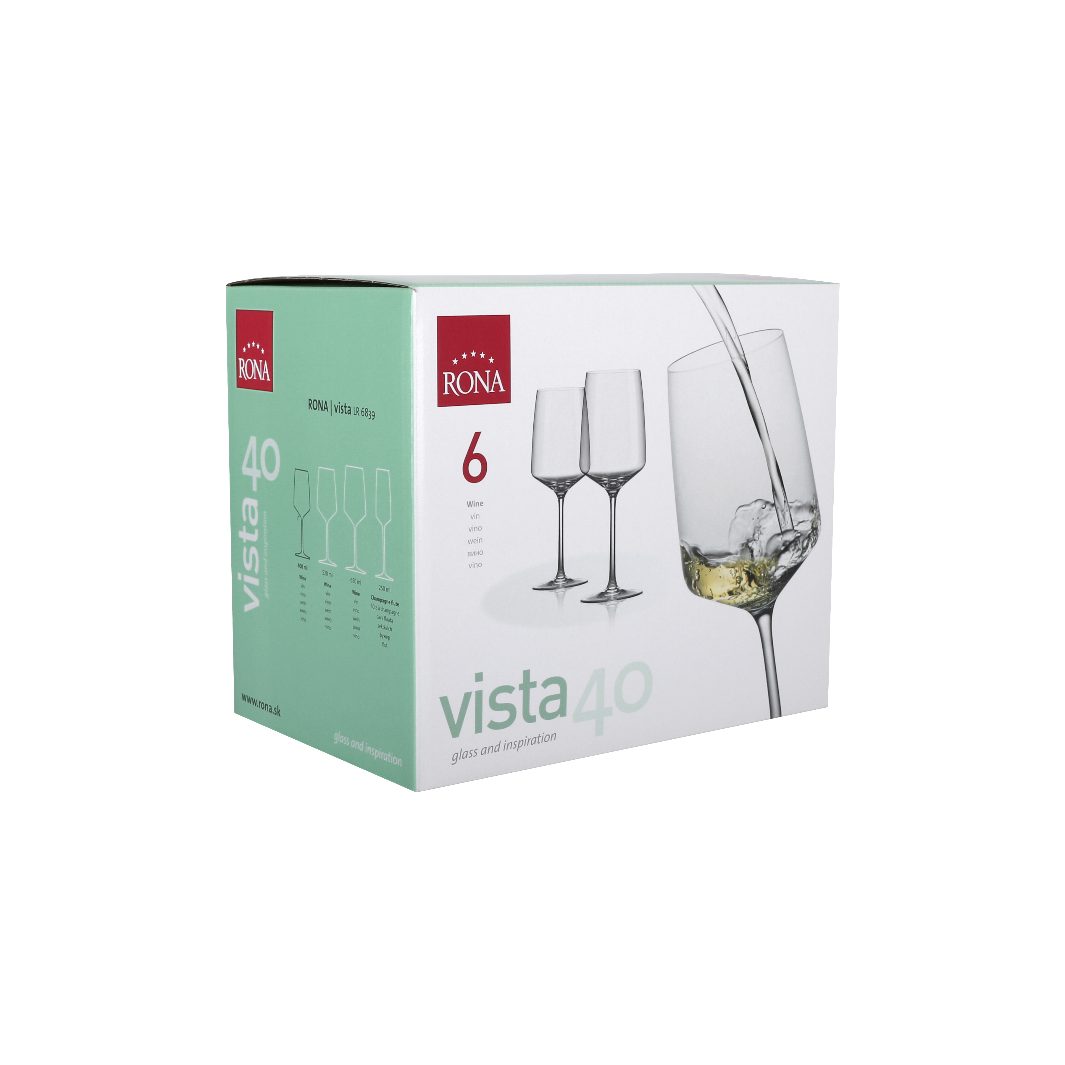 Veiniklaas Vista 40cl, 6tk