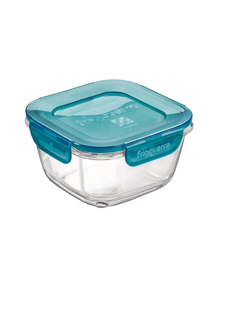 Klaasnõu kaanega kandiline Evolution 750ml, 14x14cm