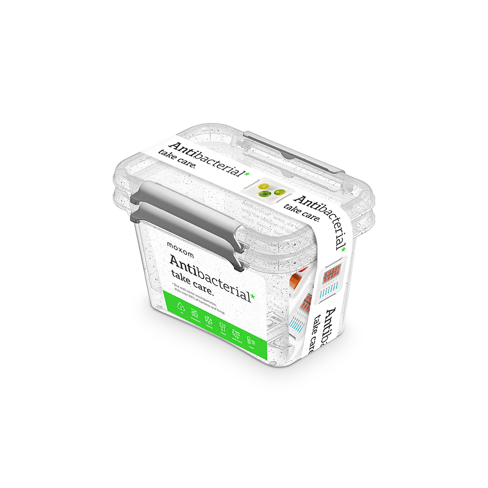 Säilituskarp Antibacterial 650ml, 2tk, 15×9,5xh10,5cm