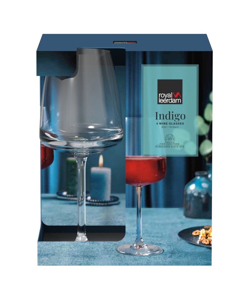 Veiniklaas Indigo 43cl, 4tk