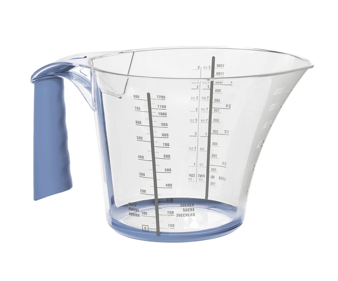 Mõõdukann LOFT 1200ml, silikoonist käepide/põhi