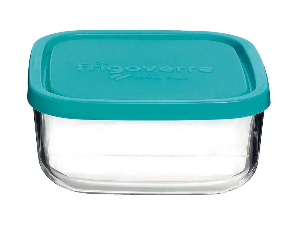 Klaasnõu kaanega kandiline Frigoverre 340ml, 10x10cm