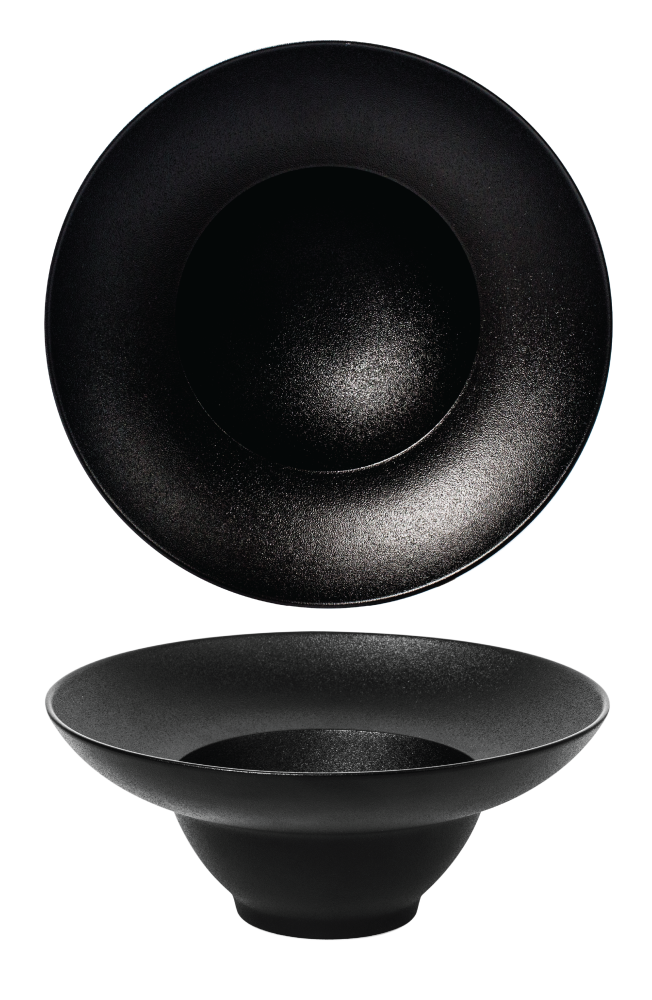 Fine plus sügav taldrik 24cm must matt portselan