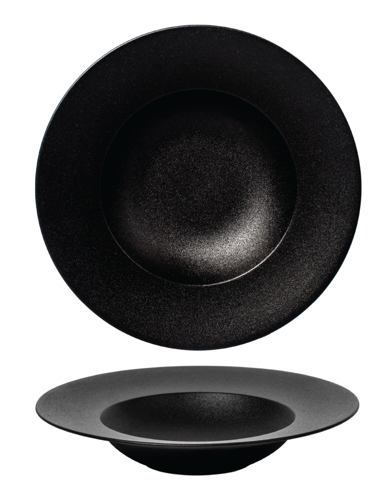 Fine plus sügav taldrik 27cm must matt portselan