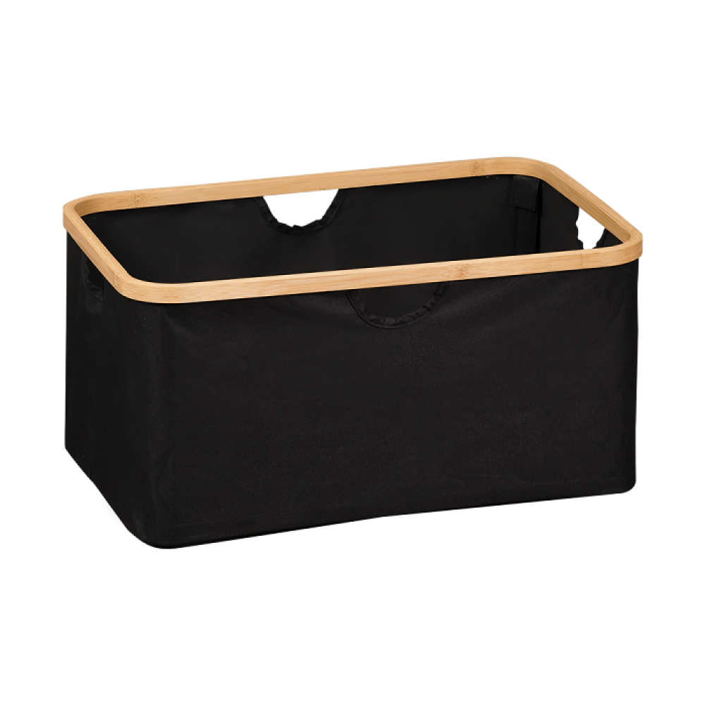 Pesukorv kaanega, 54x37x26cm, pe, bambus