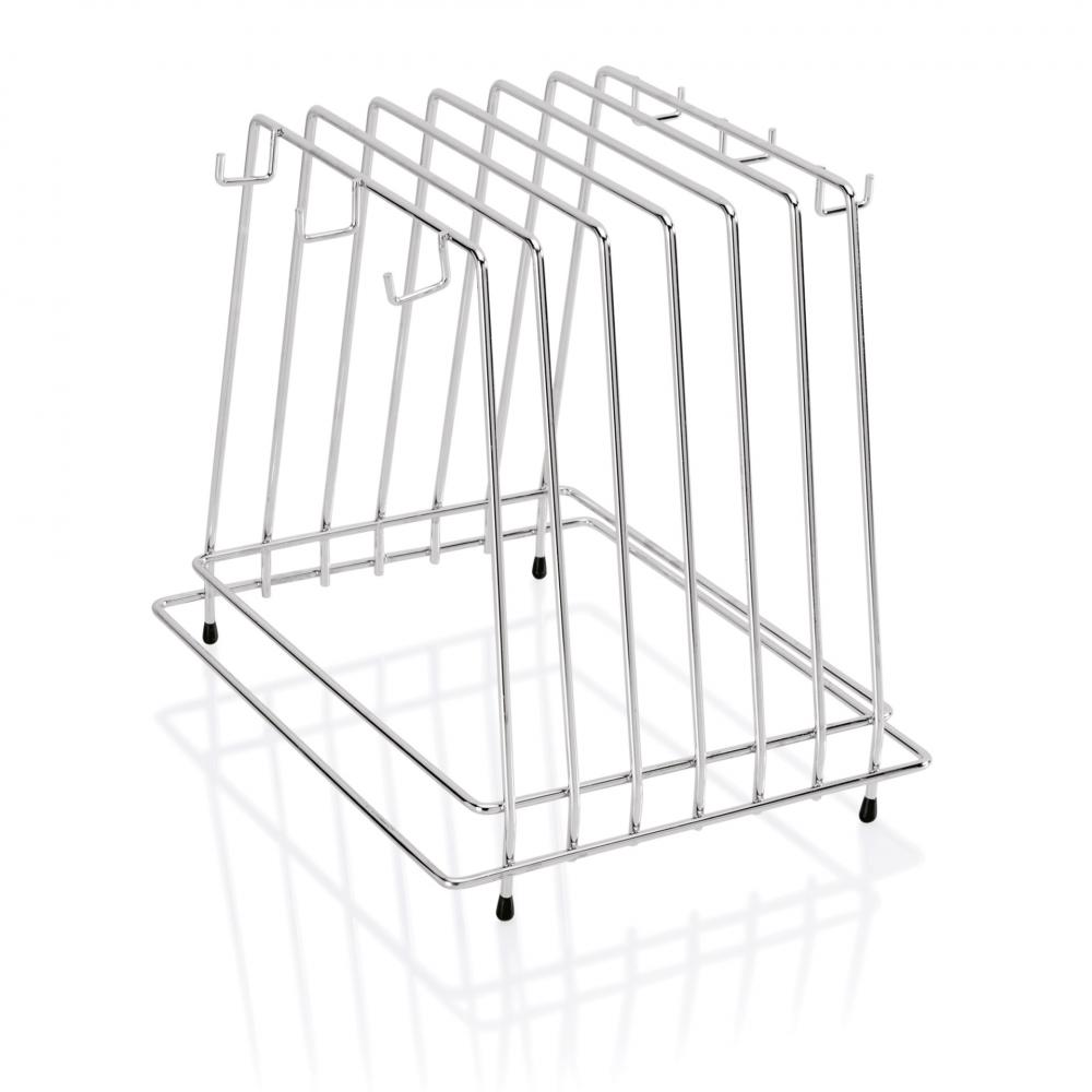 Lõikelaudade hoidja 6 vahet+konksud 29.5×25.5x26cm rst