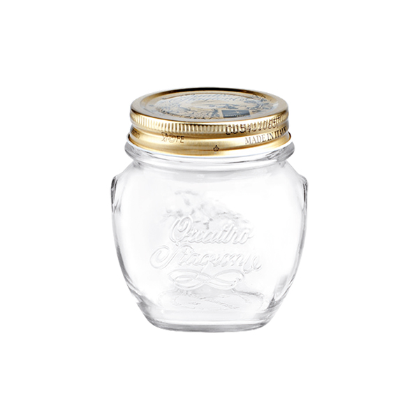 Klaaspurk kaanega Quattro 300ml