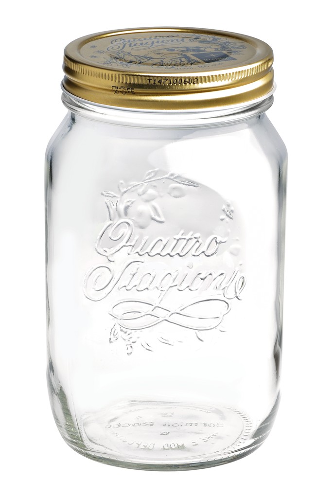 Klaaspurk kaanega Quattro 700ml