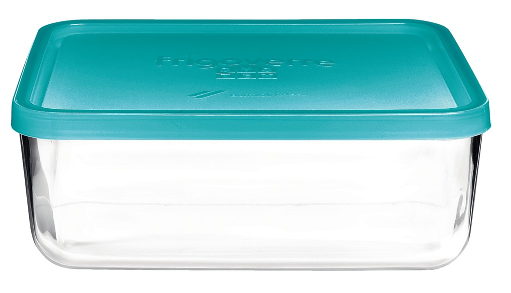 Klaasnõu kaanega piklik Frigoverre 500ml, 13x10cm