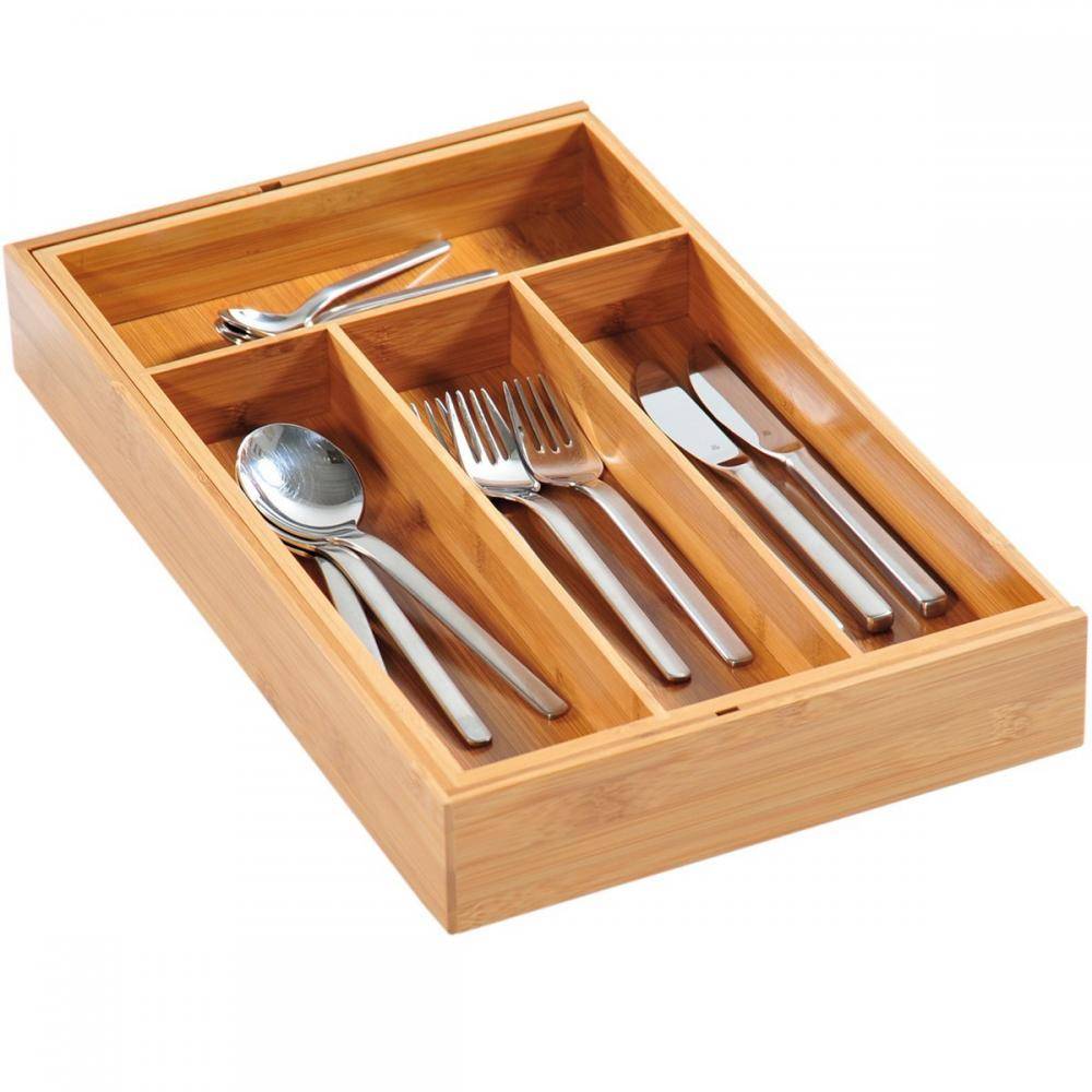 Söögiriistade sahtel 26/49x43x6cm bambus