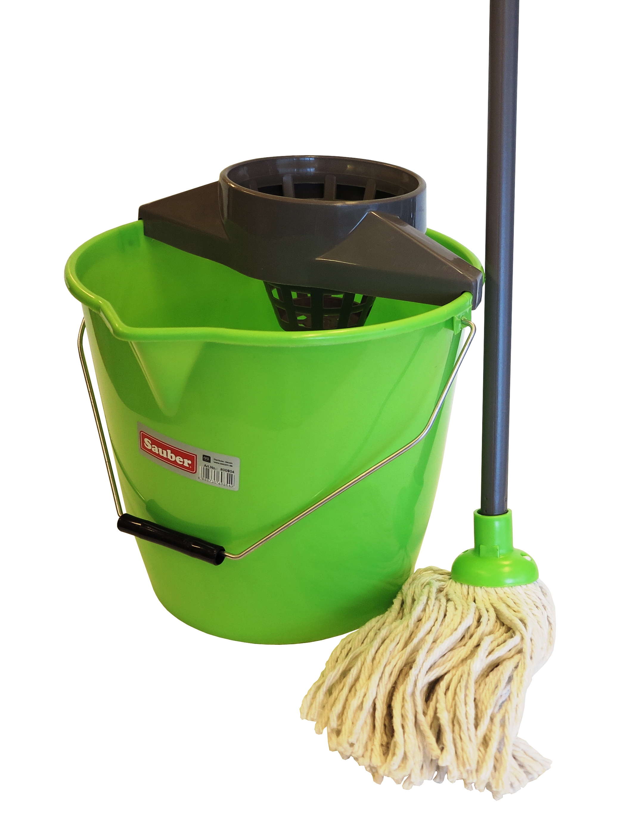 Mopi komplekt ümar, 12L, hall, plastikust sang