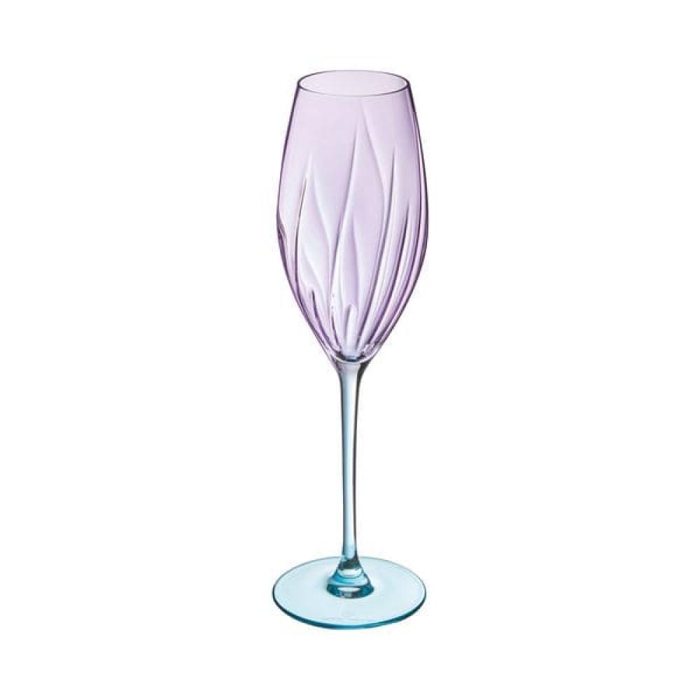 Swirly spring šampanjaklaas 21cl, violetne