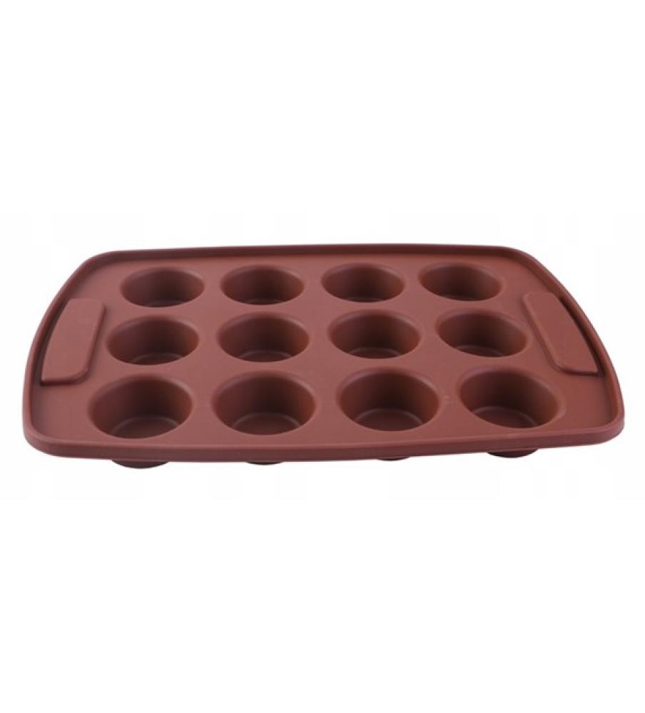 Muffinivorm d4.5cm 12-le 29x20cm pruun silikoon kht38
